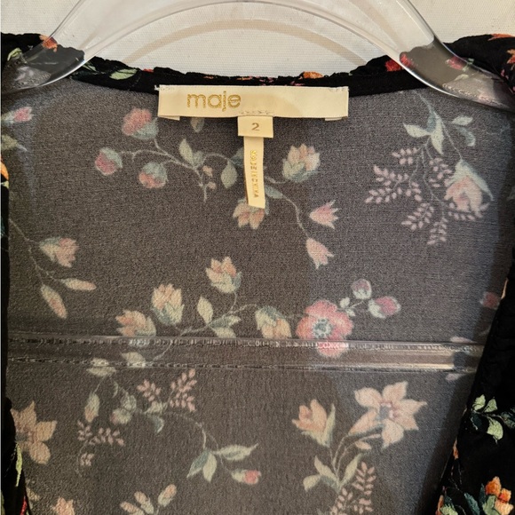 Maje Floral wrap dress - Picture 5 of 6